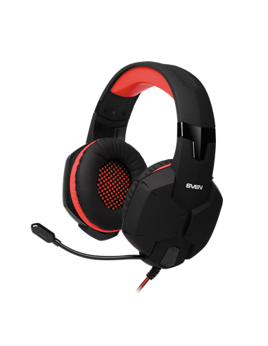 Игровая Гарнитура SVEN AP-G988MV, Проводной аналоговый, Чёрный/Красный