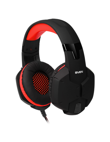 Игровая Гарнитура SVEN AP-G988MV, Проводной аналоговый, Чёрный/Красный
