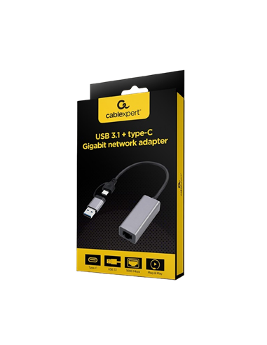 Сетевой адаптер Cablexpert A-USB3AC-LAN-01, Серый