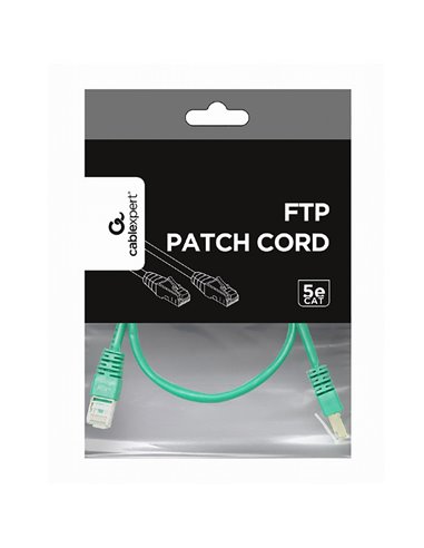 Patch cord Cablexpert PP22-1M/G, Cat5e FTP, 1m, Verde