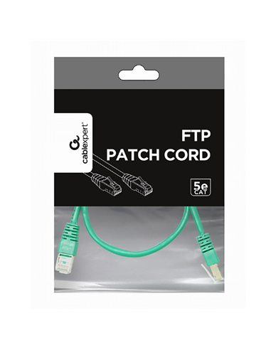 Patch cord Cablexpert PP22-1M/G, Cat5e FTP, 1m, Verde