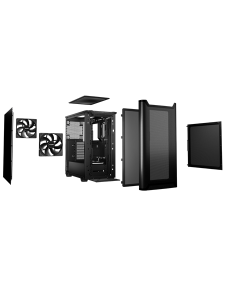 Компьютерный корпус be quiet! Pure Base 501 Airflow, Midi-Tower, Без блока питания, Чёрный