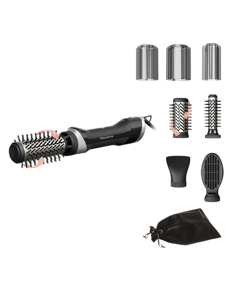 Фен-щётка Rowenta UB9540F0, 1000Вт, Чёрный