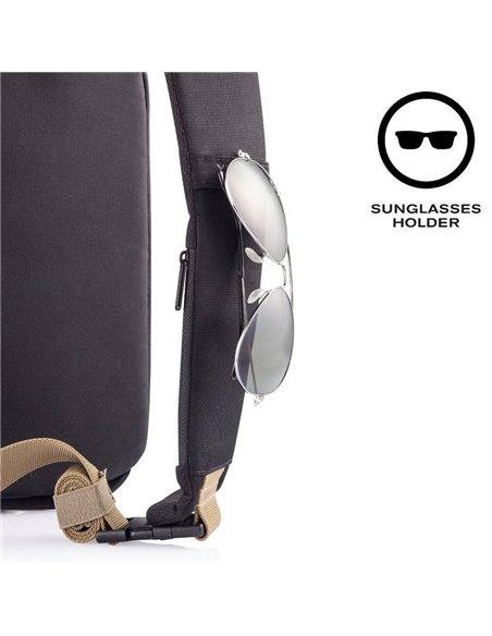 Geantă de umăr Bobby Sling, 9,7", Poliester, Negru