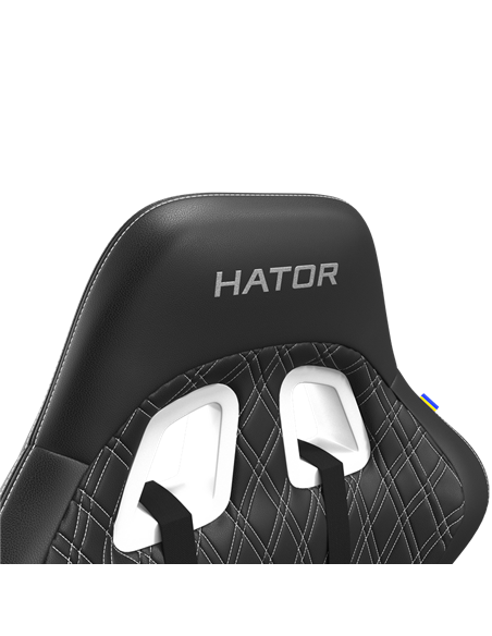 Scaun Gaming HATOR Sport Light 2, PU Piele, Negru | Alb