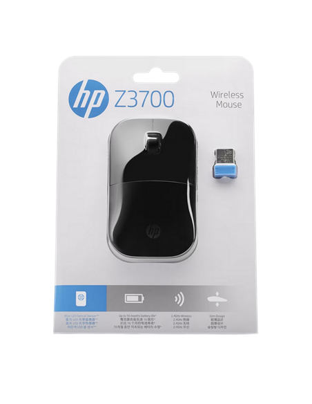 Mouse Wireless HP Z3700, Negru Mouse Wireless HP Z3700, Negru
