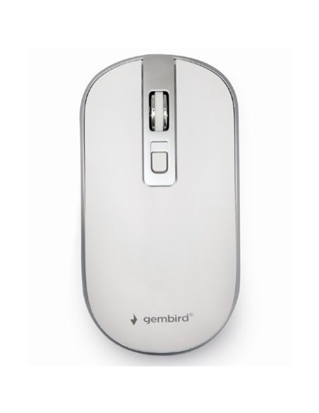 Mouse Wireless Gembird MUSW-4B-06-WS, Alb/Argintiu