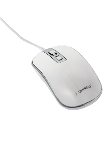 Mouse Wireless Gembird MUSW-4B-06-WS, Alb/Argintiu