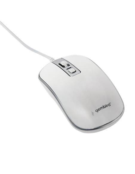 Mouse Wireless Gembird MUSW-4B-06-WS, Alb/Argintiu