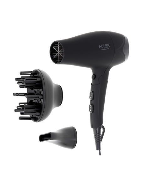 Фен Adler AD-2267, 2500Вт, Чёрный