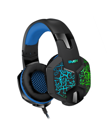 Căști gaming SVEN AP-U980MV, Cu fir, Negru/Albastru Căști gaming SVEN AP-U980MV, Cu fir, Negru/Albastru
