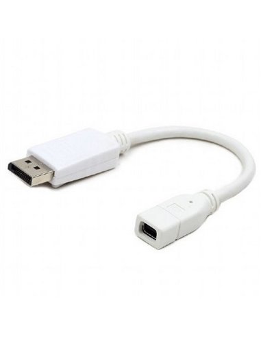 Adaptor Video Cablexpert A-mDPF-DPM-001-W, MiniDP (F) - DisplayPort (M), 0,1m, Alb