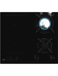 Комбинированная варочная панель AEG HDB64623NB, Чёрный 2