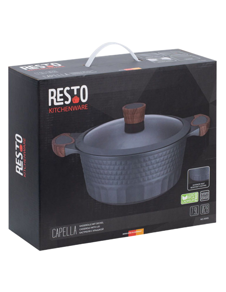 Cratiță RESTO 93505, 6.6L, 28cm, Negru