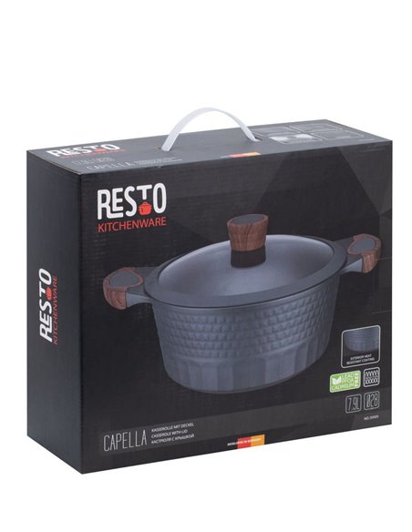 Cratiță RESTO 93505, 6.6L, 28cm, Negru