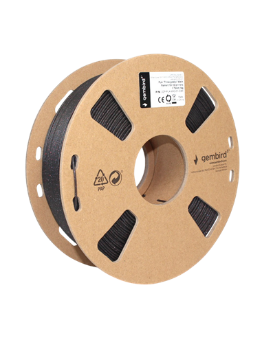 Filament pentru imprimantă 3D Gembird 3DP-PLA-MX3-01-GBK, PLA, Negru, 1.75 mm, 1kg
