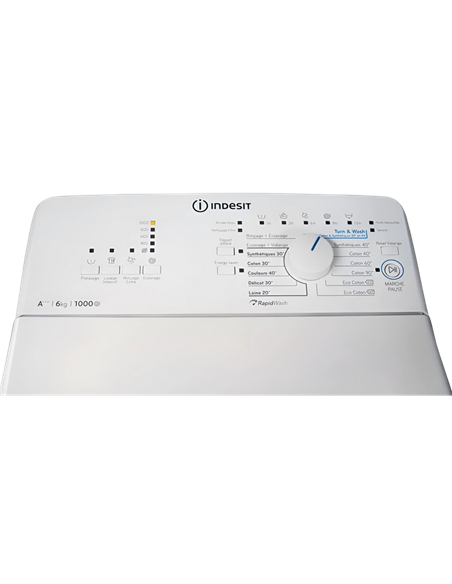 Mașină de spălat Indesit BTW A61053, 6kg, Alb
