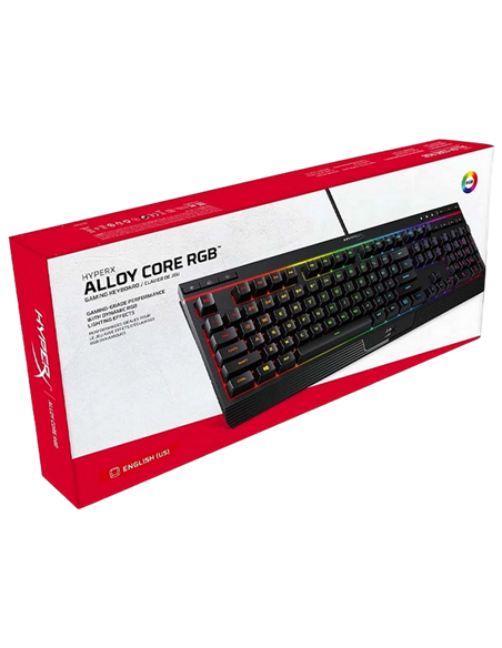 Tastatură HyperX Alloy Core RGB, Cu fir, Negru