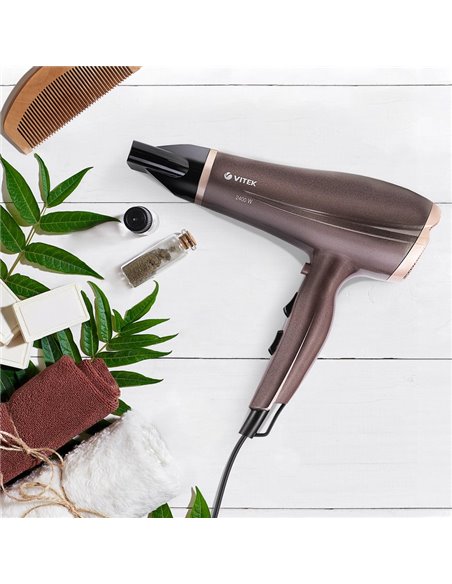 Фен VITEK VT-8211, 2400 Вт, Коричневый