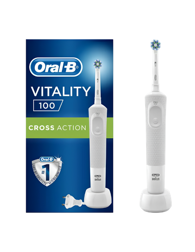 Periuță de dinți electrică Braun Oral-B Vitality 100 Cross Action, Alb