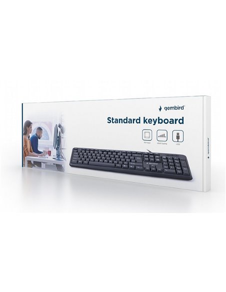 Клавиатура Gembird KB-U-103-RU, Проводное, Чёрный
