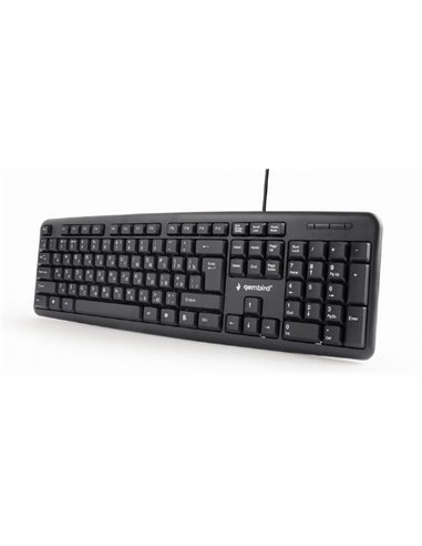 Клавиатура Gembird KB-U-103-RU, Проводное, Чёрный