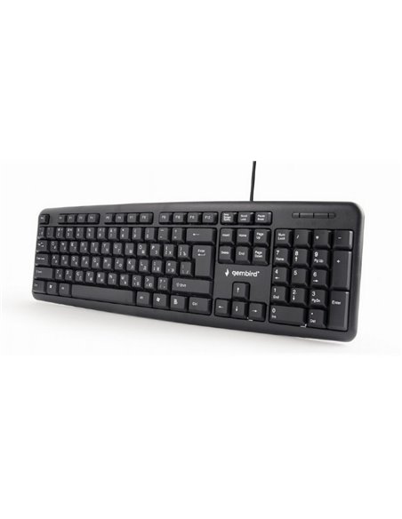 Клавиатура Gembird KB-U-103-RU, Проводное, Чёрный