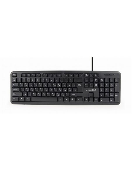 Клавиатура Gembird KB-U-103-RU, Проводное, Чёрный