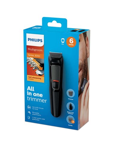 Мужской Триммер Philips Multigroom Series 3000 MG3710/15, Чёрный