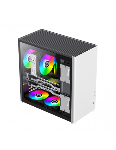 Carcasă PC Gamemax Spark Pro WT, Mini-Tower, Fără PSU, Alb