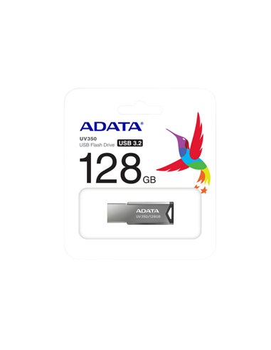 USB Flash накопитель ADATA UV350, 128Гб, Серебристый