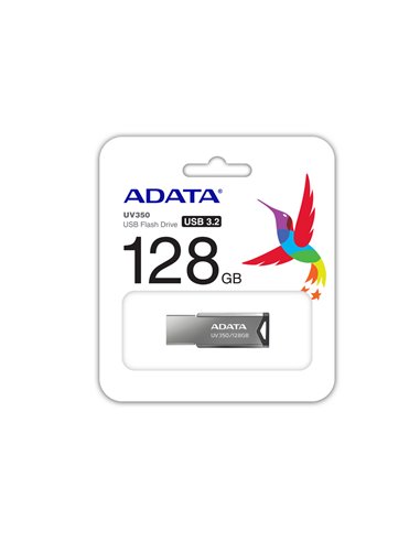 USB Flash накопитель ADATA UV350, 128Гб, Серебристый