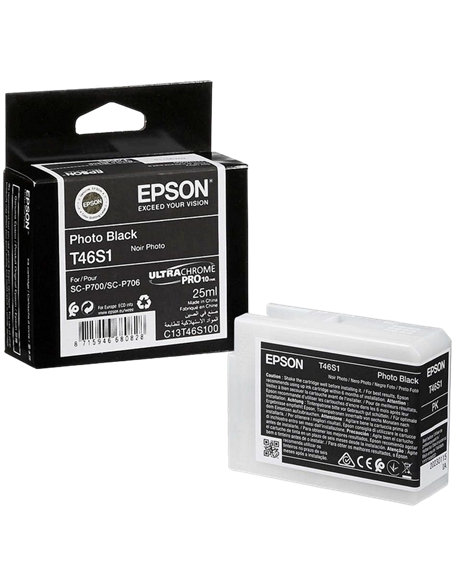 Картридж чернильный Epson T46S UltraChrome Pro 10, 25мл, Черный фото
