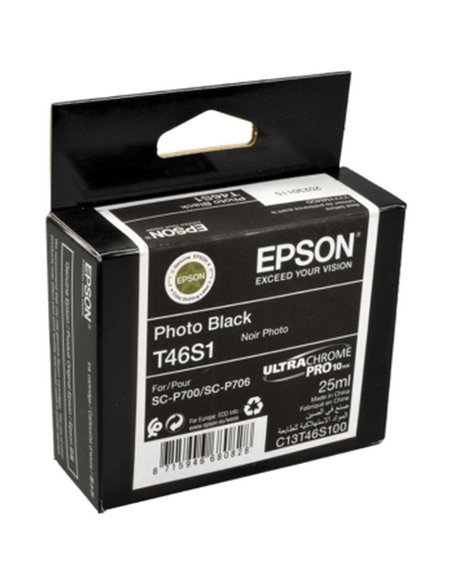 Картридж чернильный Epson T46S UltraChrome Pro 10, 25мл, Черный фото