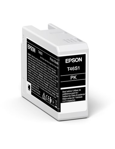 Картридж чернильный Epson T46S UltraChrome Pro 10, 25мл, Черный фото