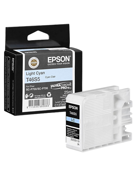 Картридж чернильный Epson T46S UltraChrome Pro 10, 25мл, Голубой