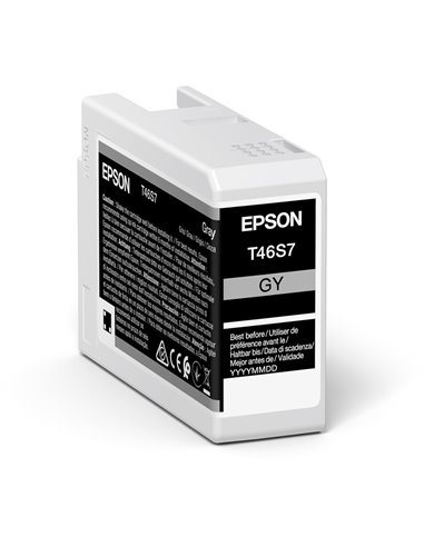 Картридж чернильный Epson T46S UltraChrome Pro 10, 25мл, Серый
