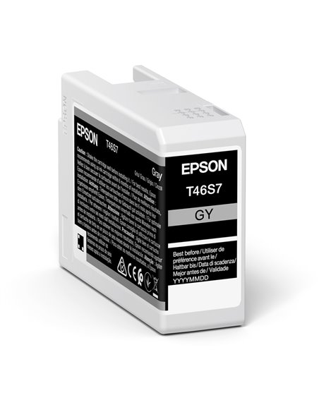 Картридж чернильный Epson T46S UltraChrome Pro 10, 25мл, Серый