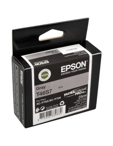Картридж чернильный Epson T46S UltraChrome Pro 10, 25мл, Серый