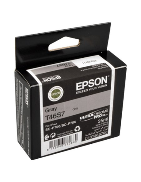 Картридж чернильный Epson T46S UltraChrome Pro 10, 25мл, Серый
