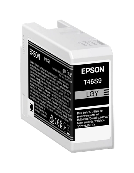 Картридж чернильный Epson T46S UltraChrome Pro 10, 25мл, Светло-Серый