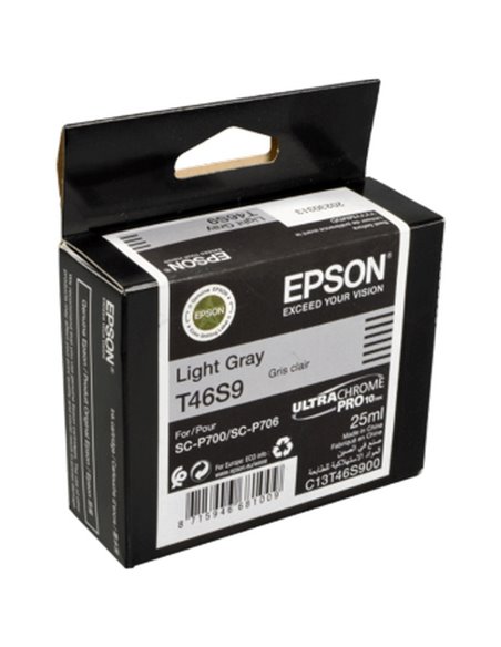 Картридж чернильный Epson T46S UltraChrome Pro 10, 25мл, Светло-Серый