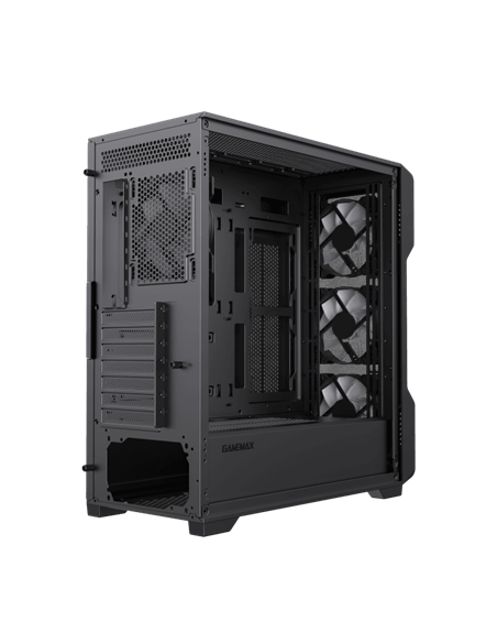 Carcasă PC Gamemax Siege, Midi-Tower, Fără PSU, Negru