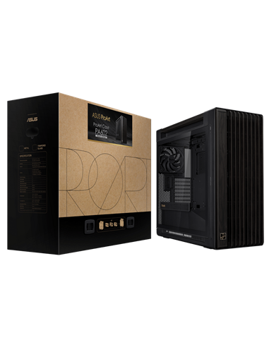 Carcasă PC ASUS ProArt PA602 Wood TG, Midi-Tower, Negru