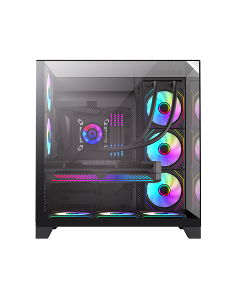 Carcasă PC Gamemax Infinity Plus, Midi-Tower, Fără PSU, Negru