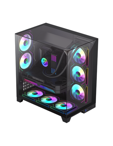 Carcasă PC Gamemax Infinity Plus, Midi-Tower, Fără PSU, Negru