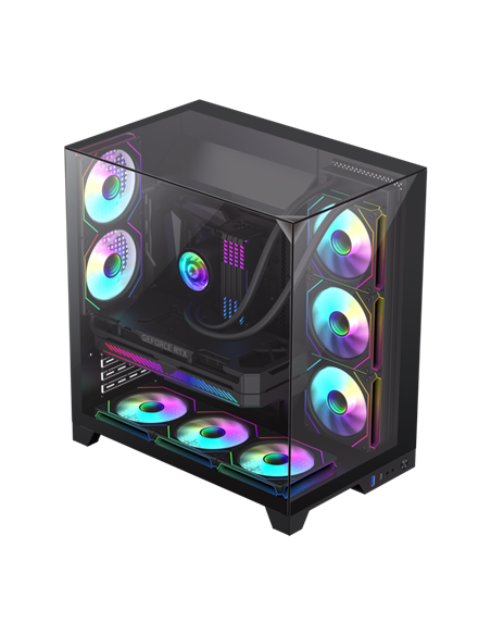 Carcasă PC Gamemax Infinity Plus, Midi-Tower, Fără PSU, Negru