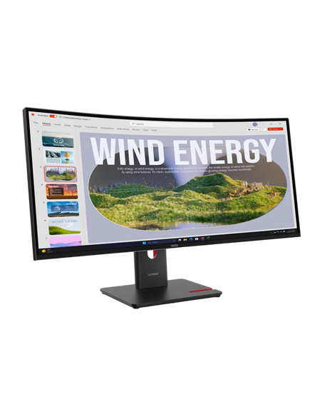 34" Monitor Lenovo T34WD-40, VA 3440x1440 WQHD, Eclipse Black