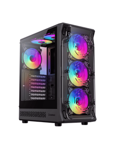 Carcasă PC Gamemax Starlight 2 AB, Midi-Tower, Fără PSU, Negru
