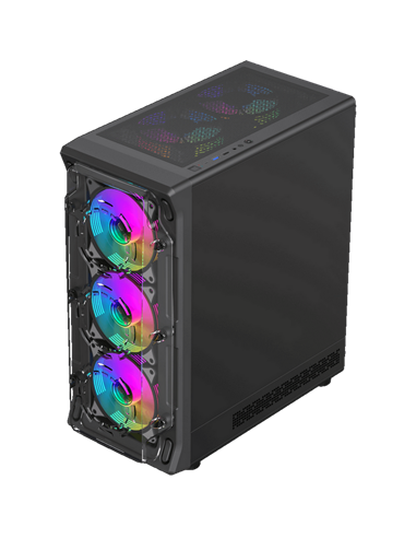 Компьютерный корпус Gamemax Starlight 2 AB, Midi-Tower, Без блока питания, Чёрный